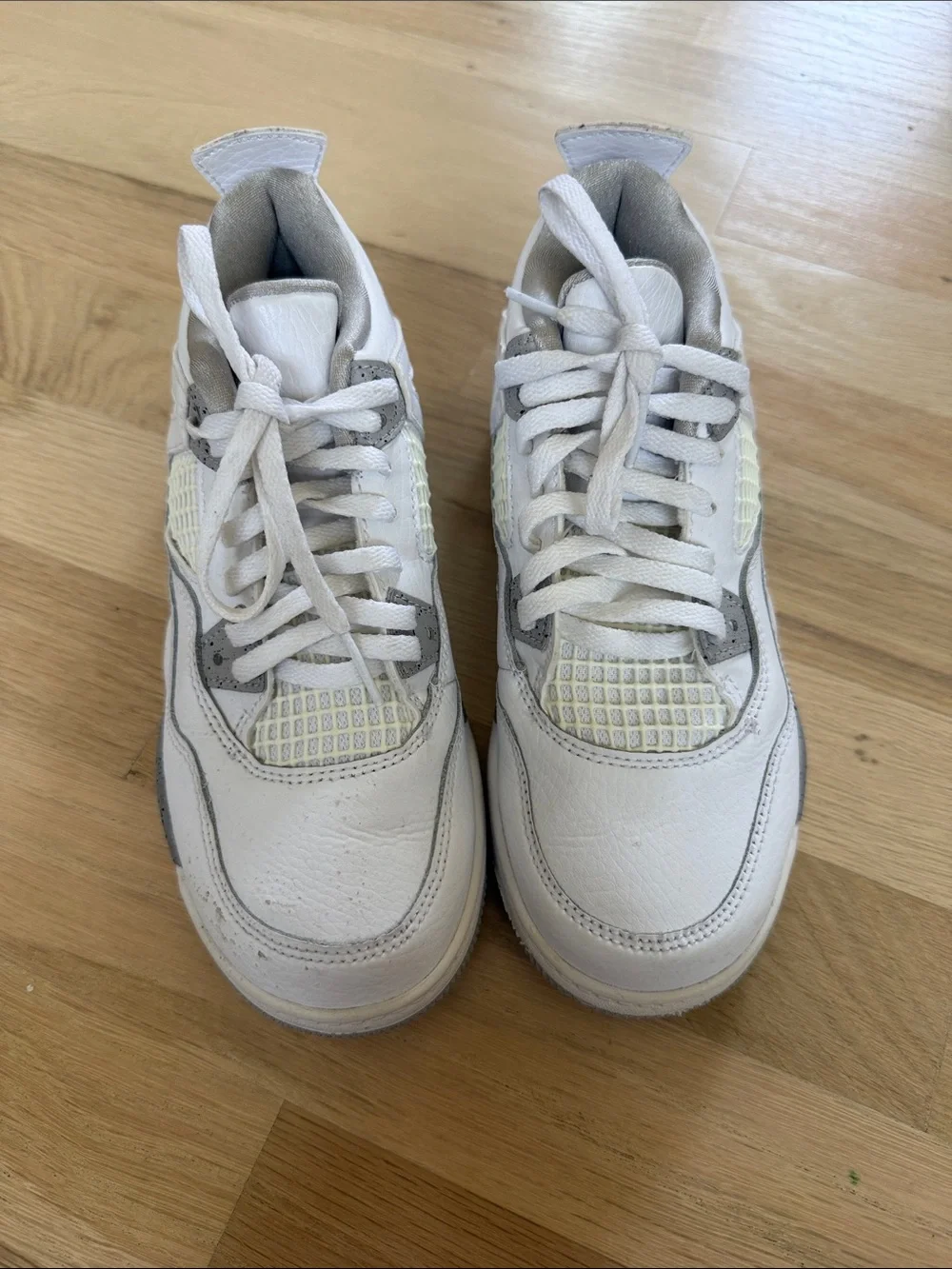 Kids White and Gray Athletic Sneakers - Comfortable Everyday Shoes